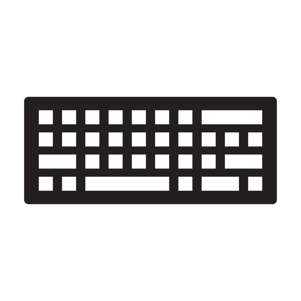 teclado icono vector
