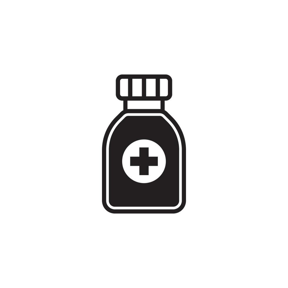 medicine bottle icon vector