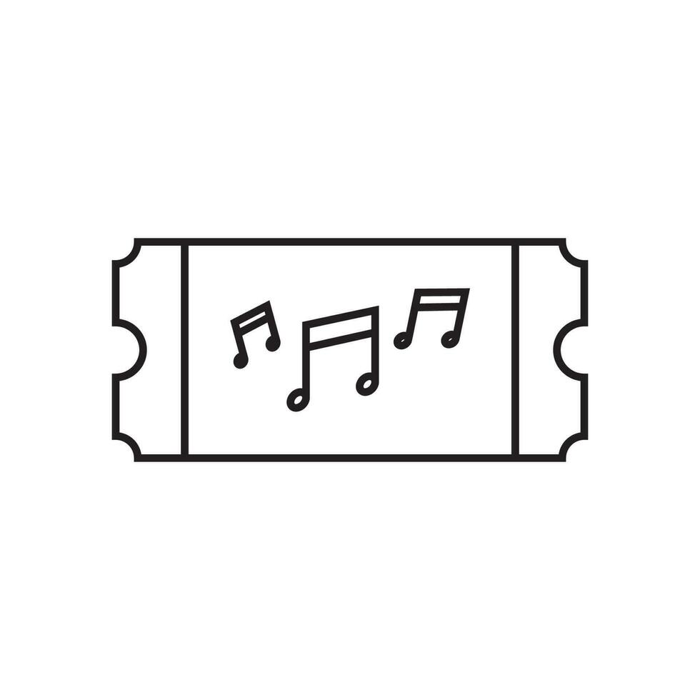 concert ticket icon vector