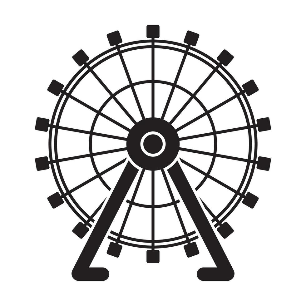 Ferris wheel icon vector
