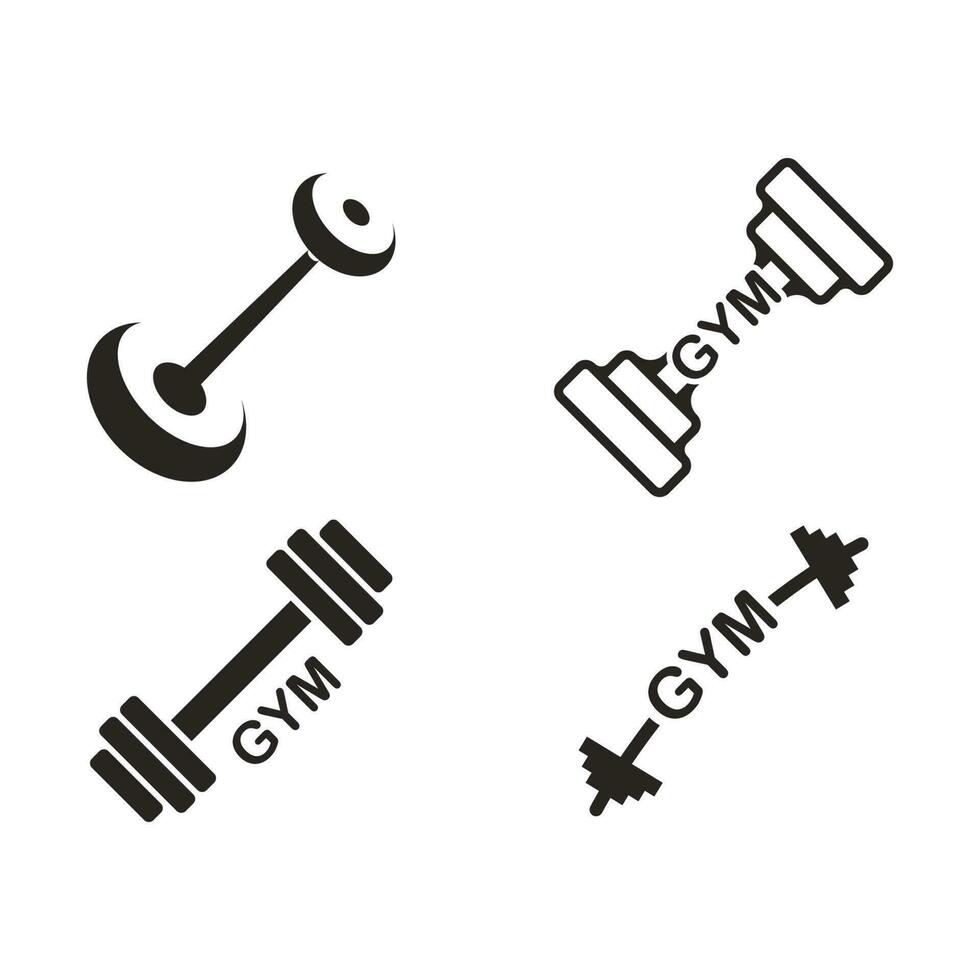 barbell icon vector