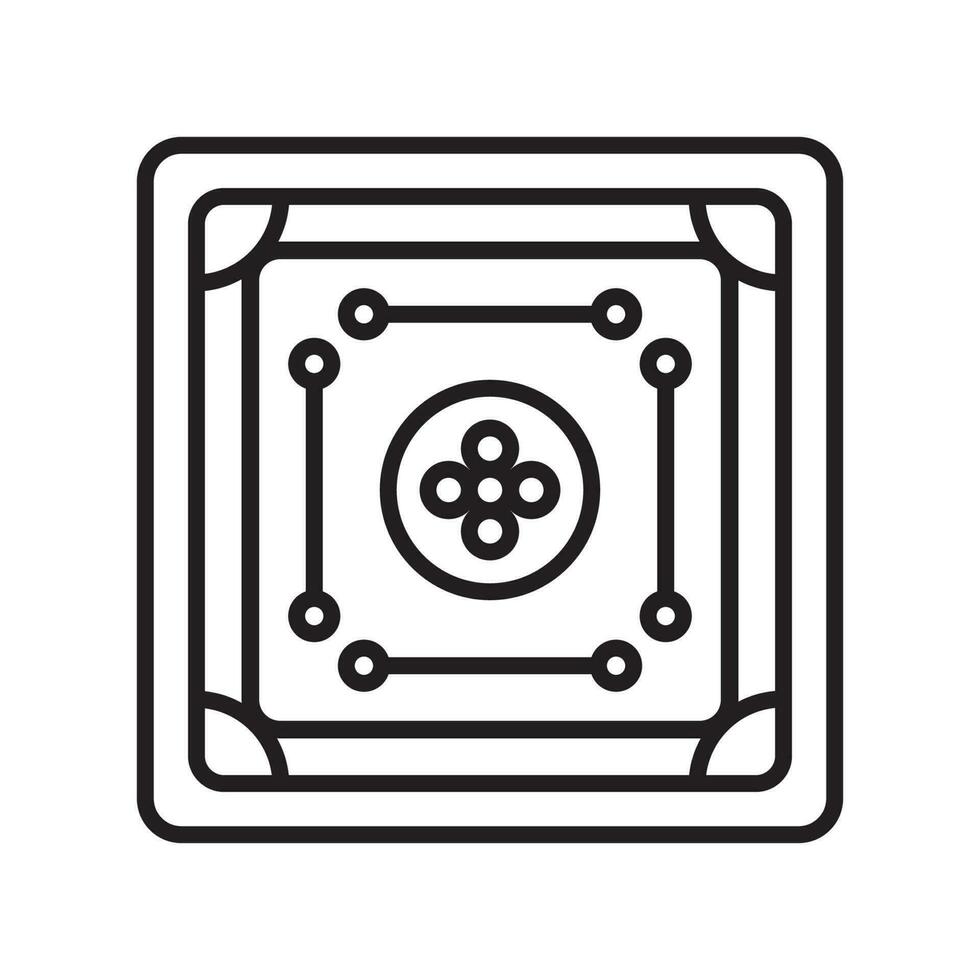 carrom table icon vector