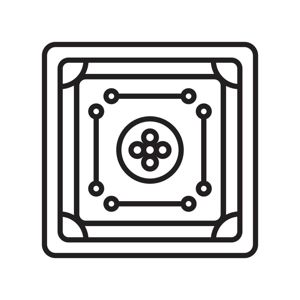 carrom table icon vector