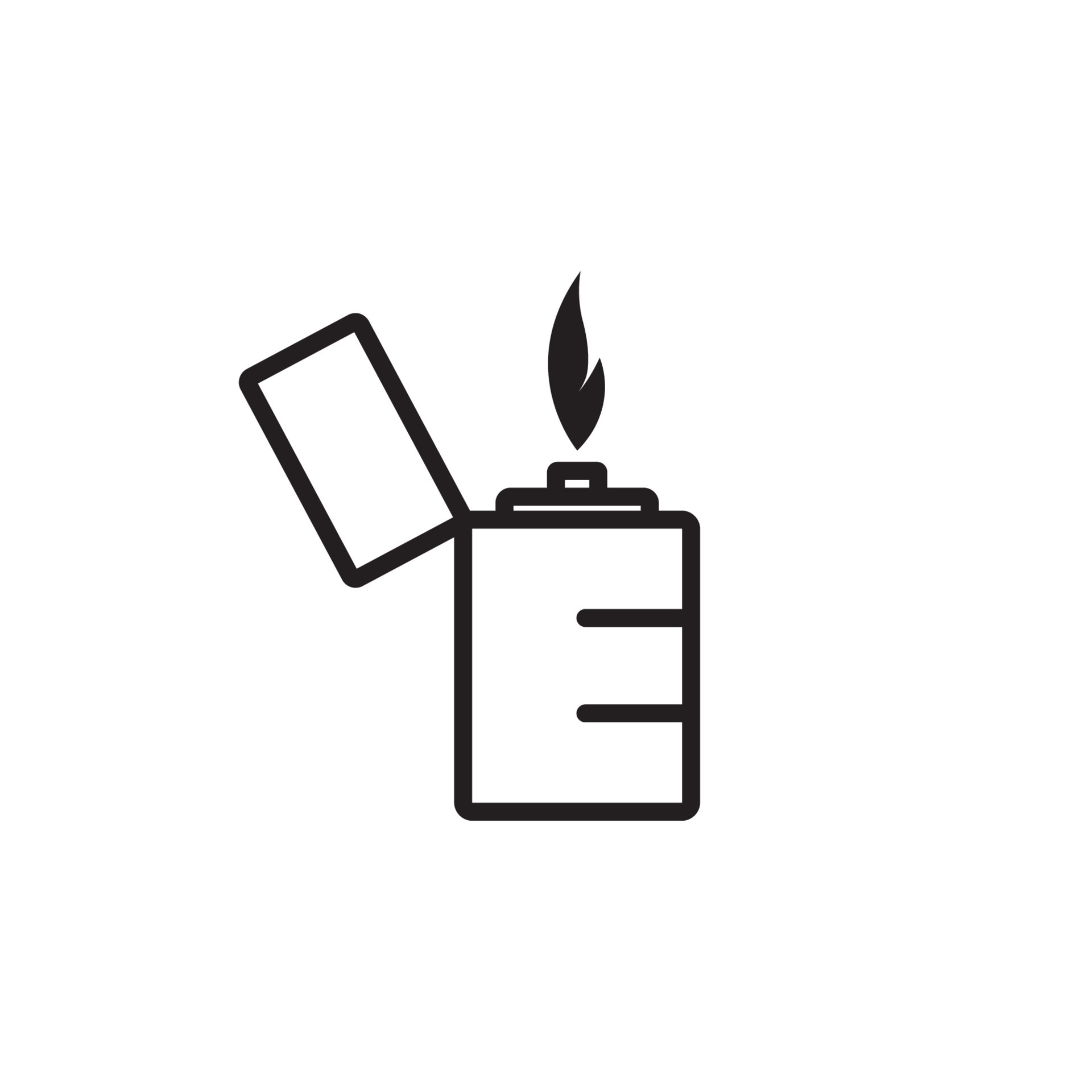 lighter icon vector 24394479 Vector Art at Vecteezy