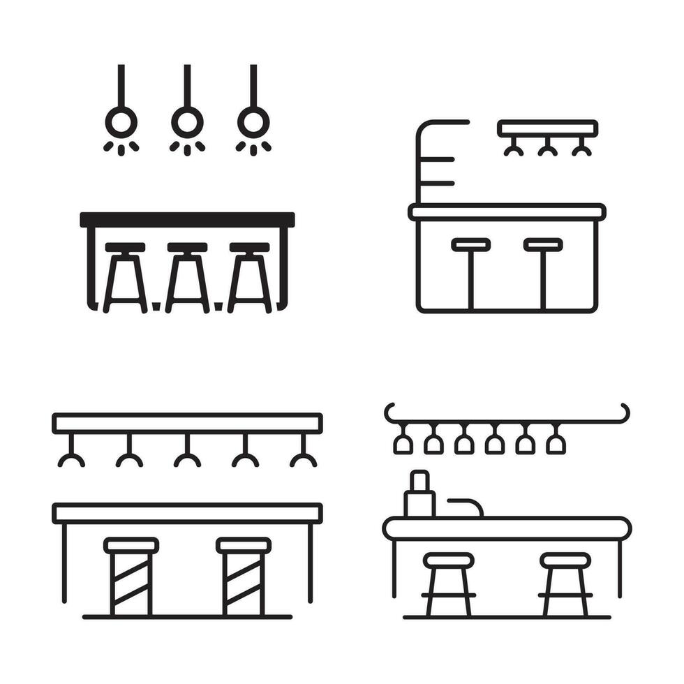 bar counter icon vector