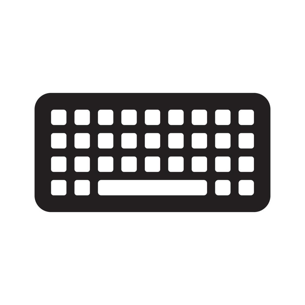 teclado icono vector