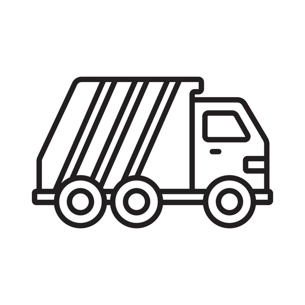garbage truck icon vector