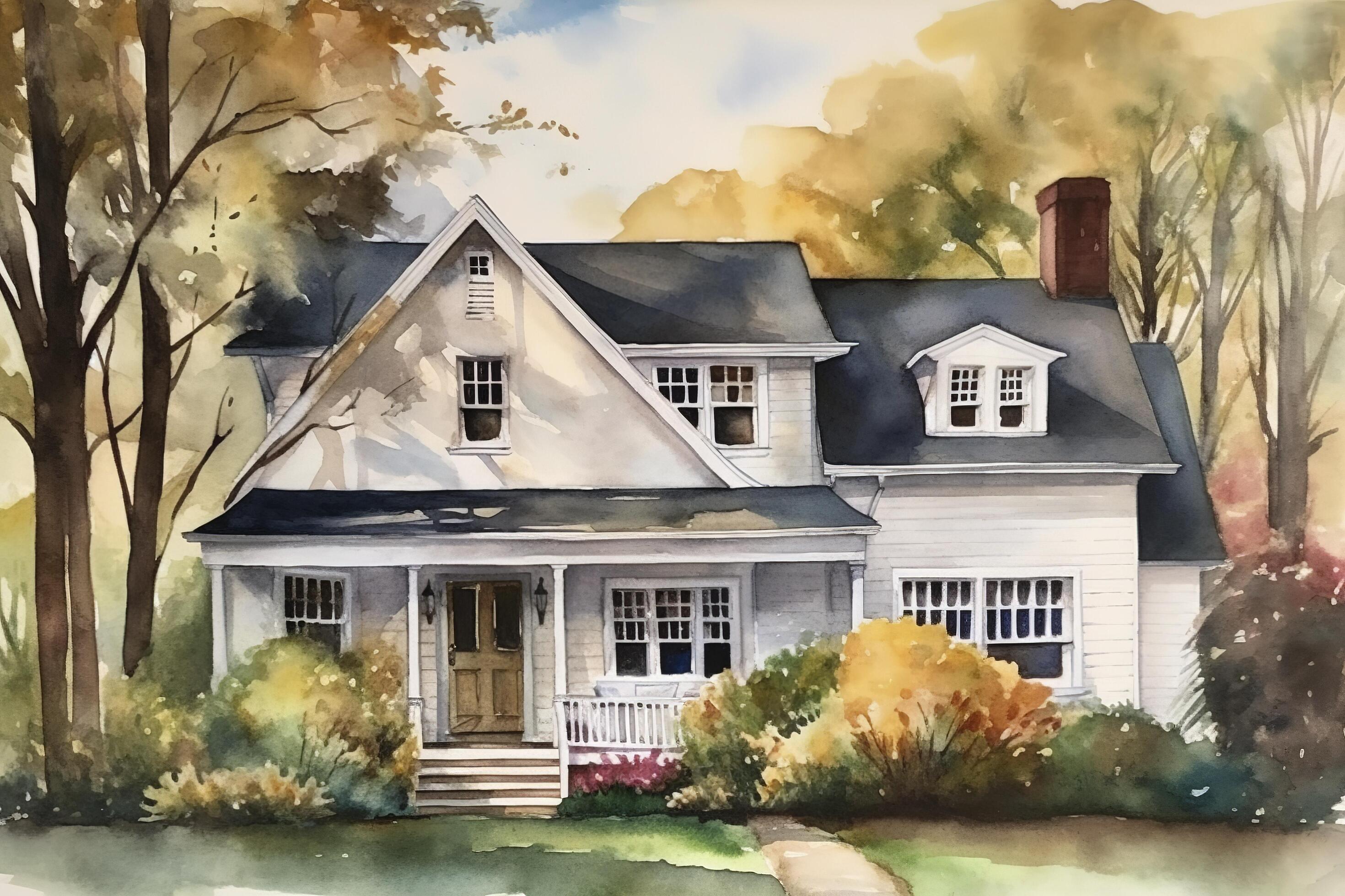 Watercolor House Portrait, Watercolor House Painting, Personalized Housewarming Gift, First Home
