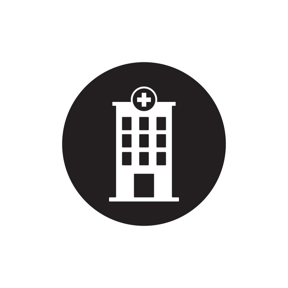 hospital building icon vector