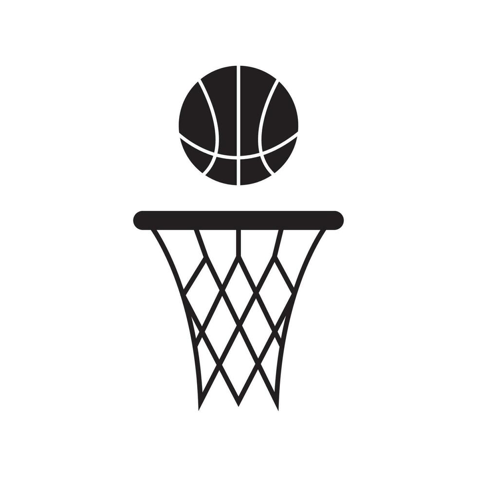 icono de aro de baloncesto vector