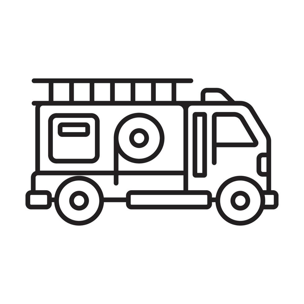 fire truck icon vector