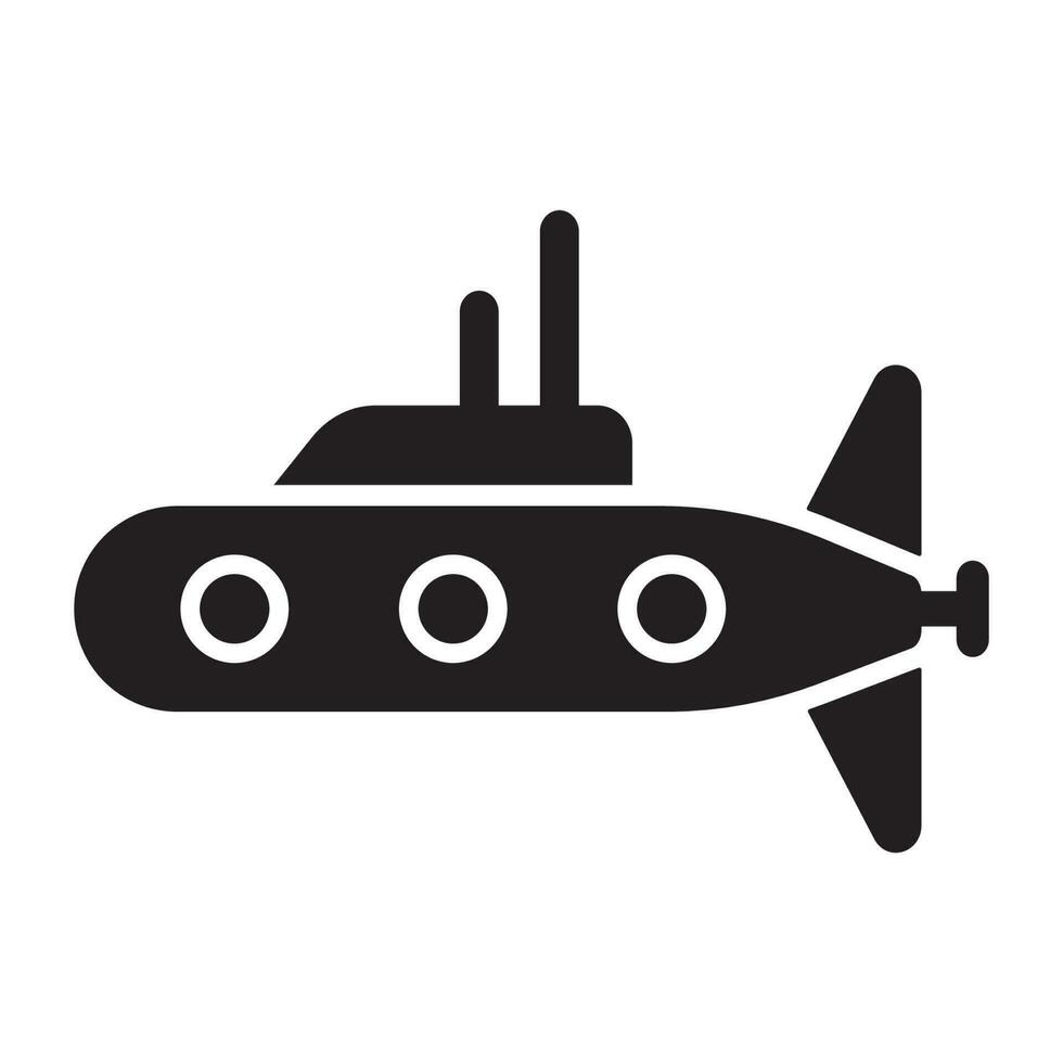 vector de icono de submarino