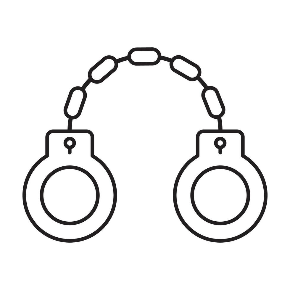 handcuffs icon vector