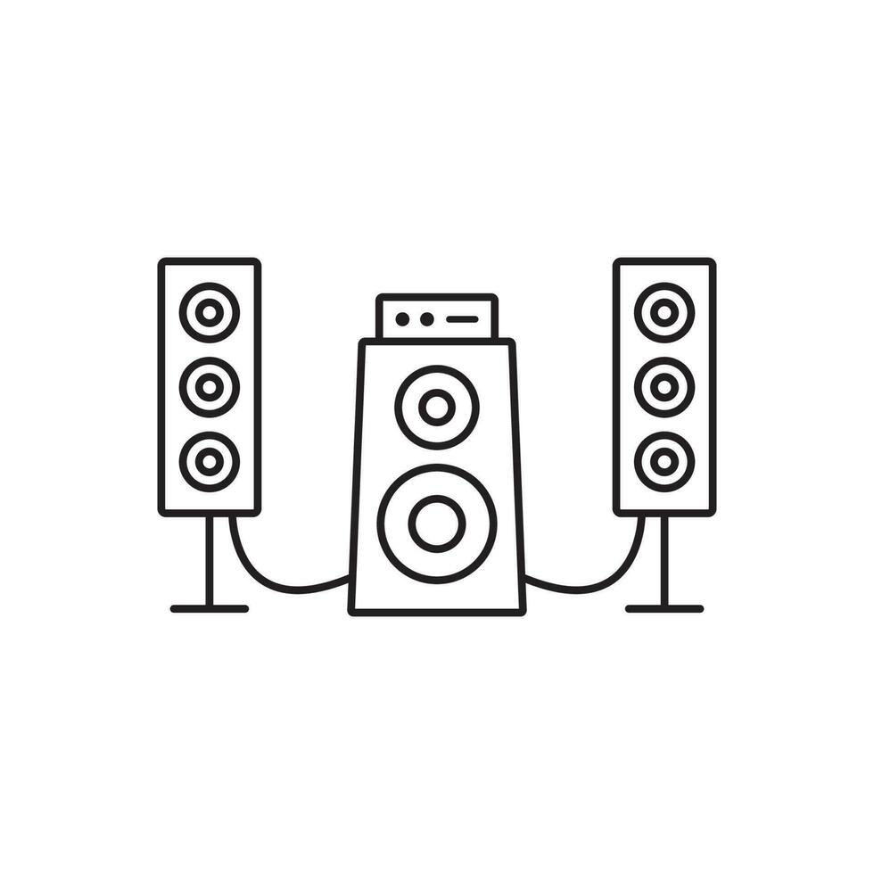 sound system icon vector
