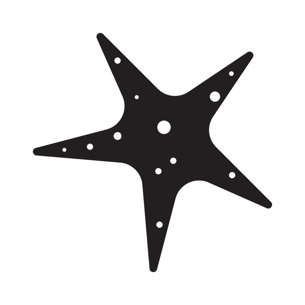 starfish icon vector