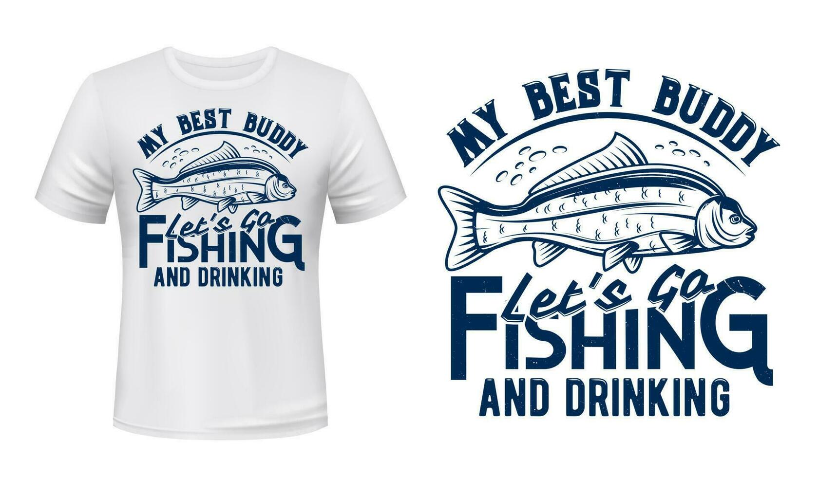 Carp fish print mockup, fishing sport club t-shirt vector