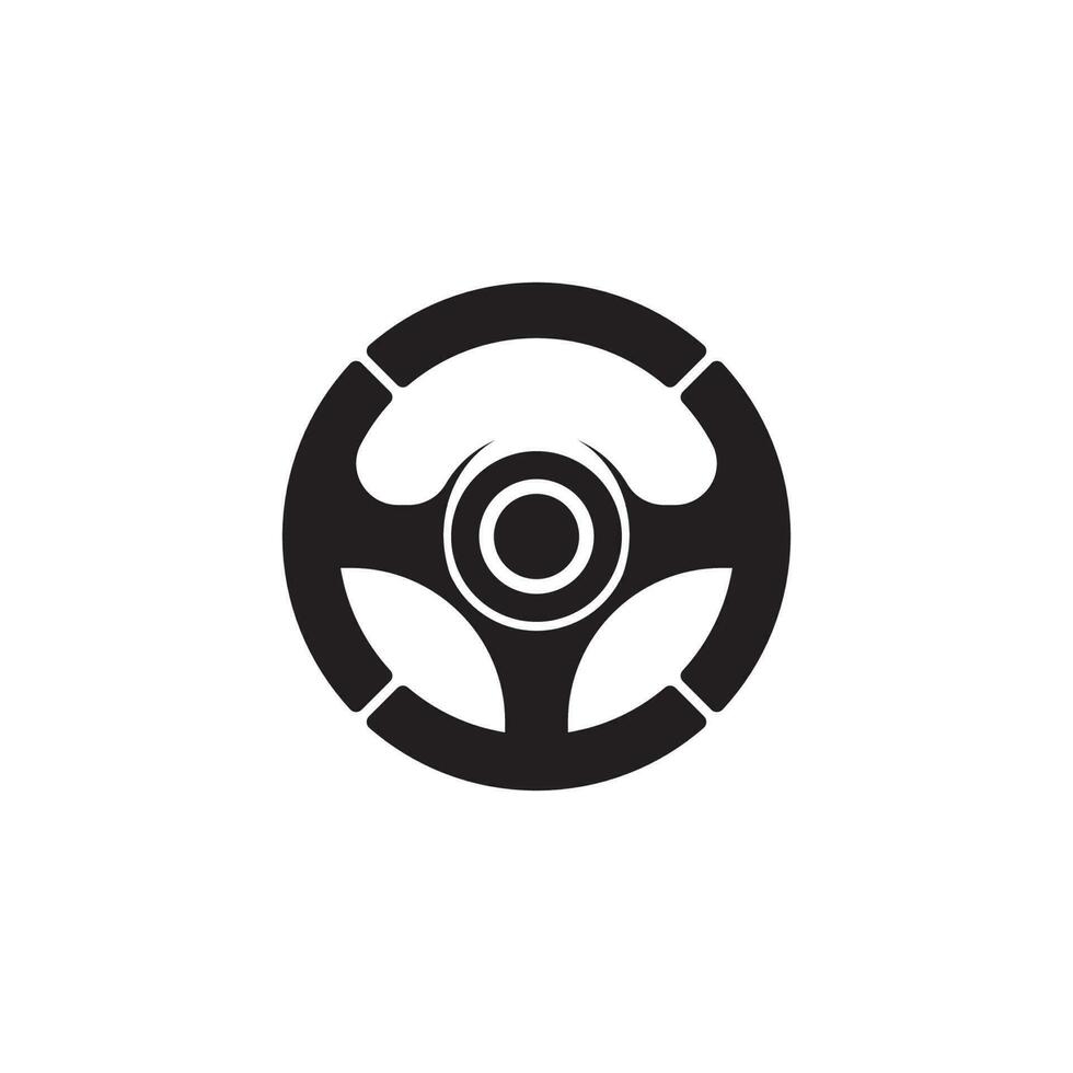 steering wheel icon vector