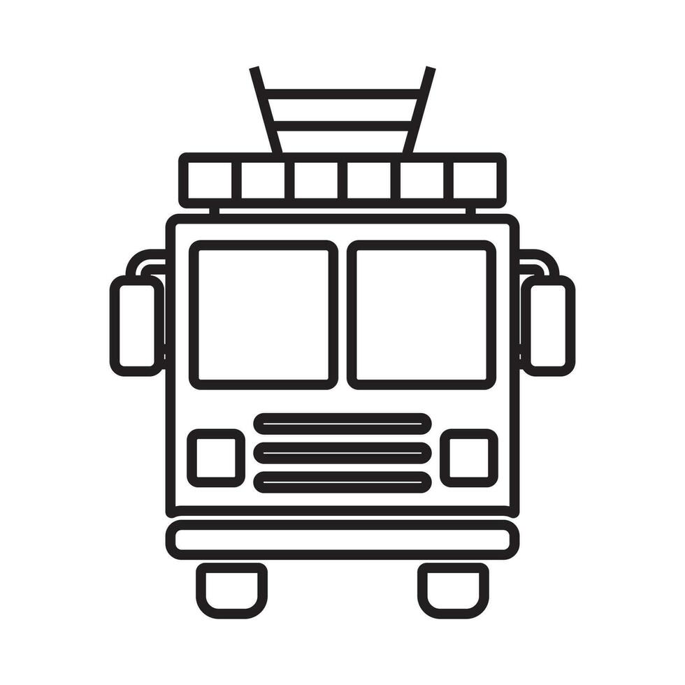 fire truck icon vector