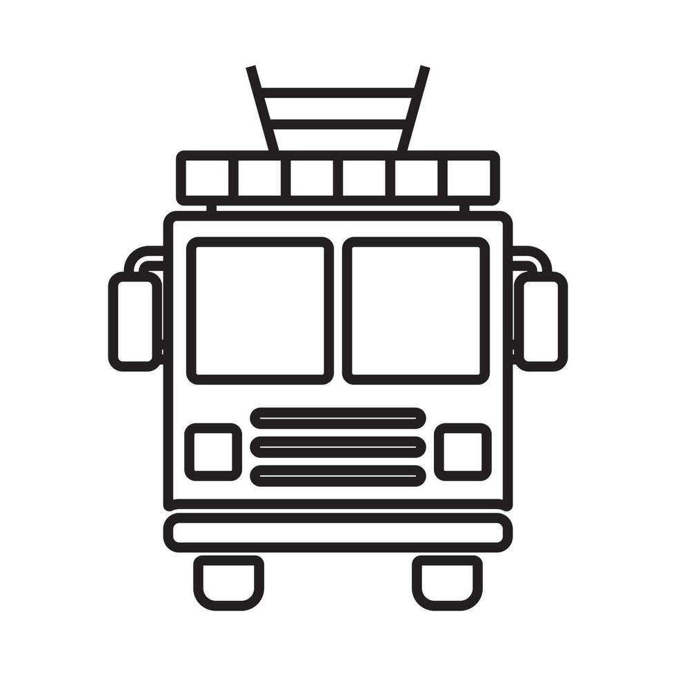 fire truck icon vector