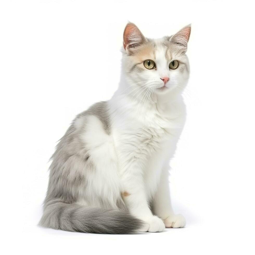 Cat isolated on white background, generate ai photo