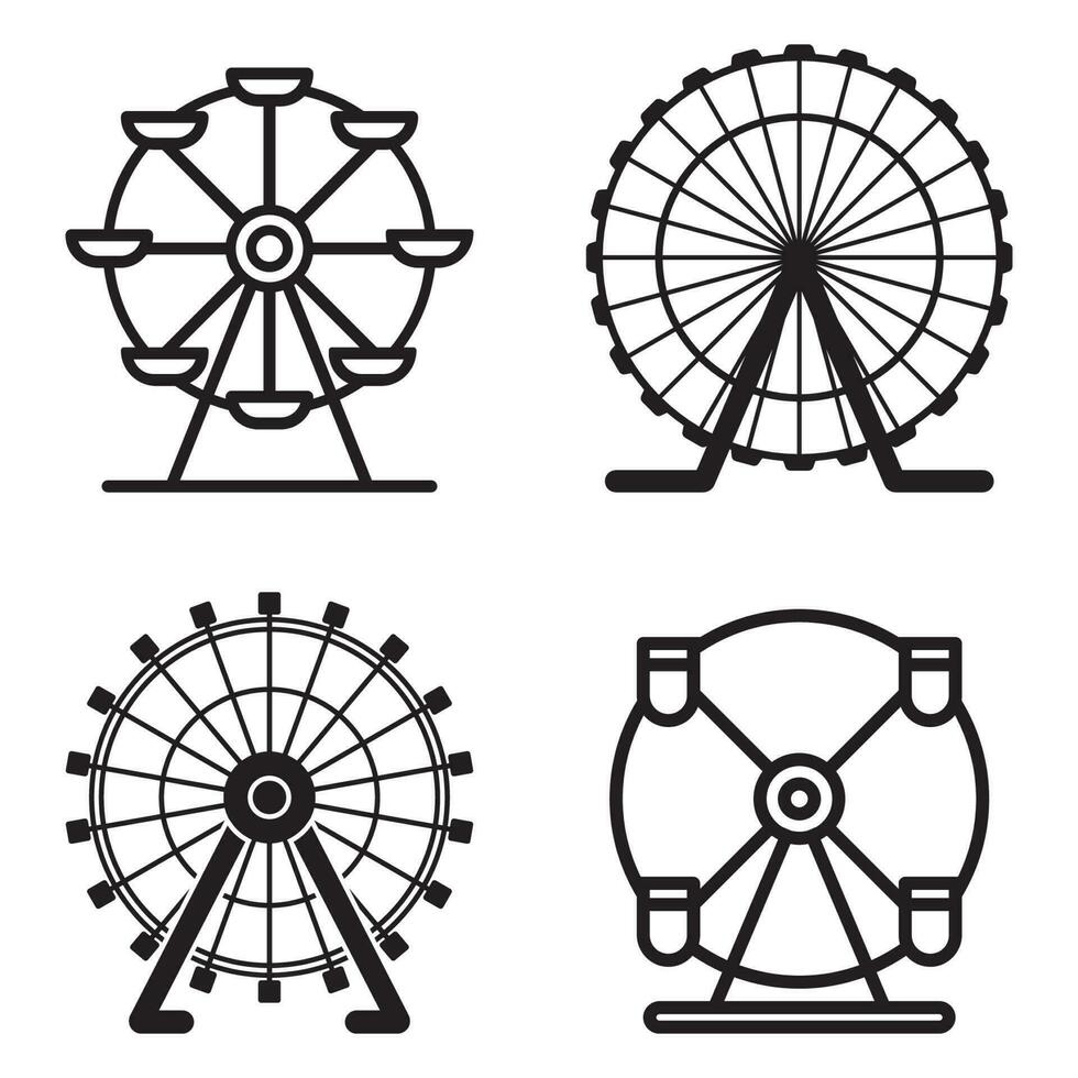 Ferris wheel icon vector