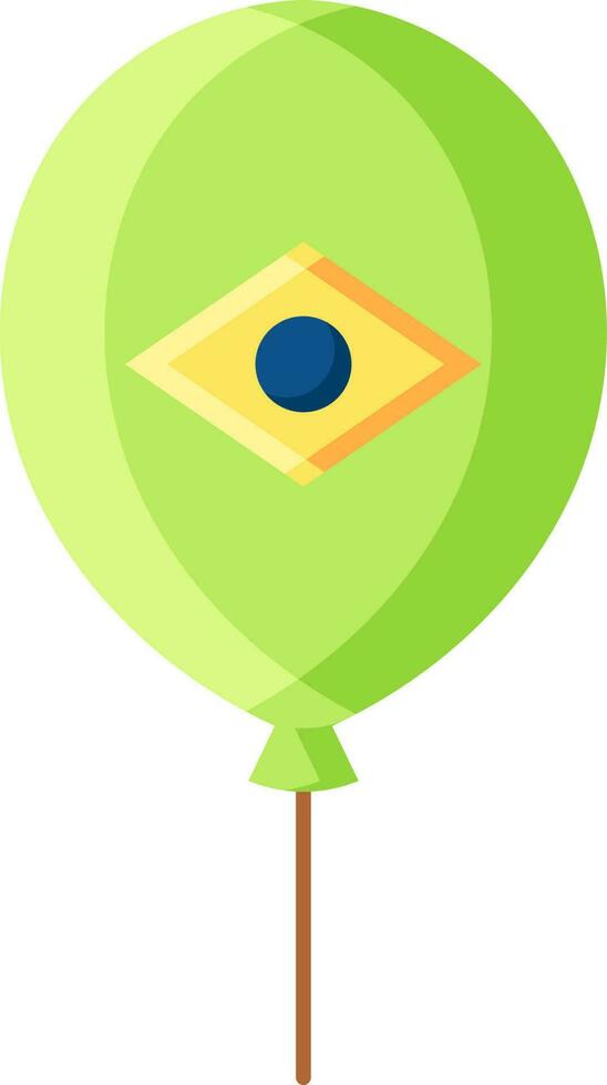globo con brasileño bandera símbolo vector