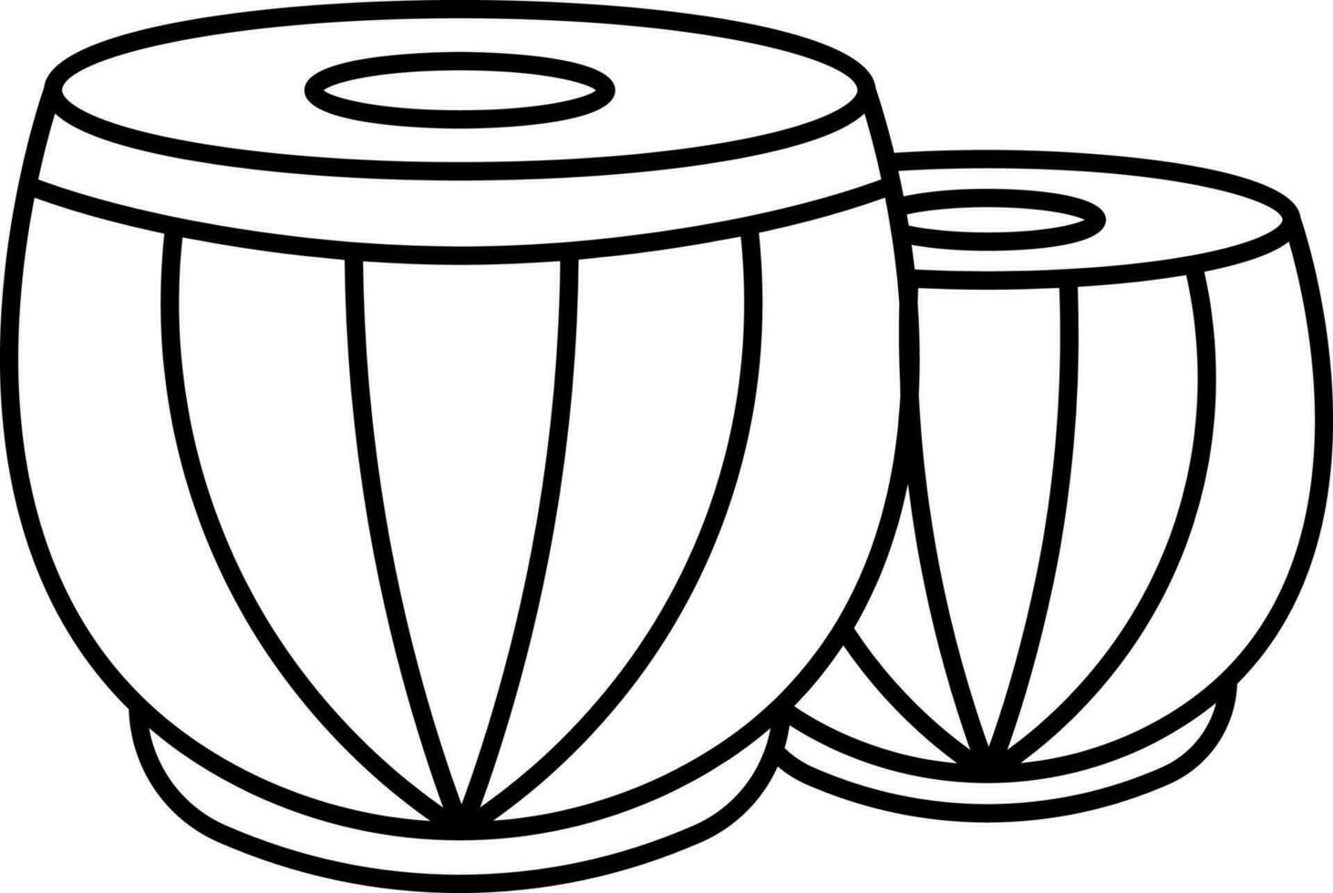 indio musical instrumento tabla icono vector