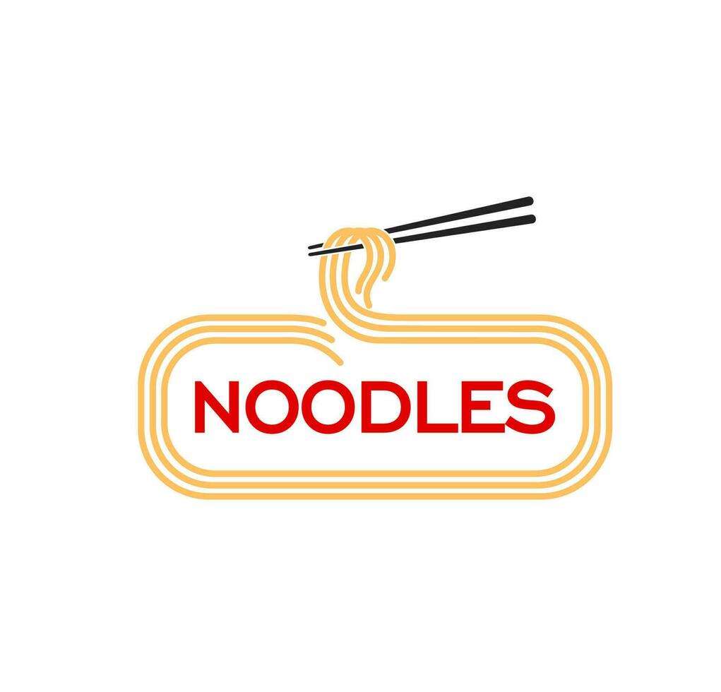 Ramen noodles icon for Asian cuisine restaurant vector