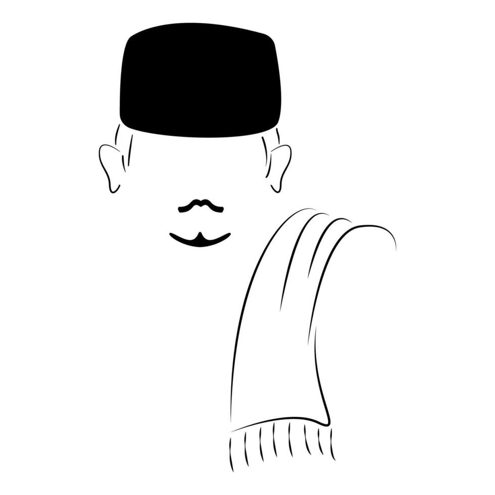 muslim man vector element design