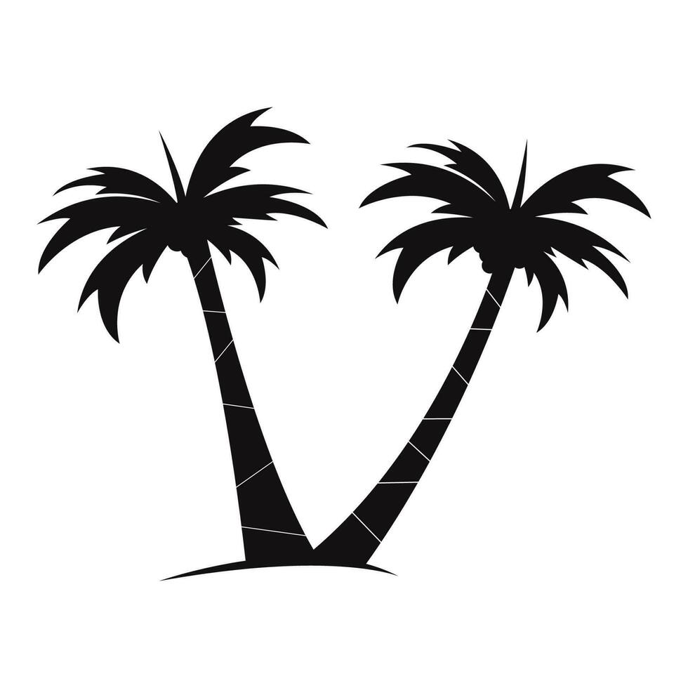 Coco árbol vector icono diseño logo