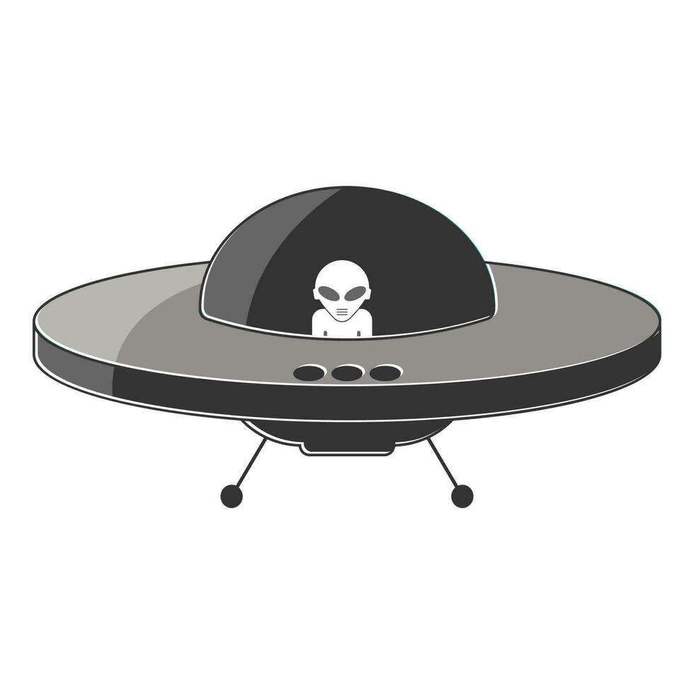 ufo space vector icon illustration