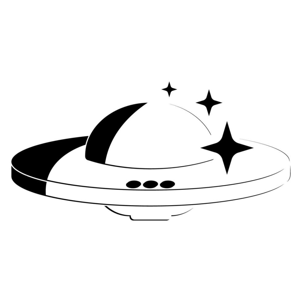 ufo space vector icon illustration