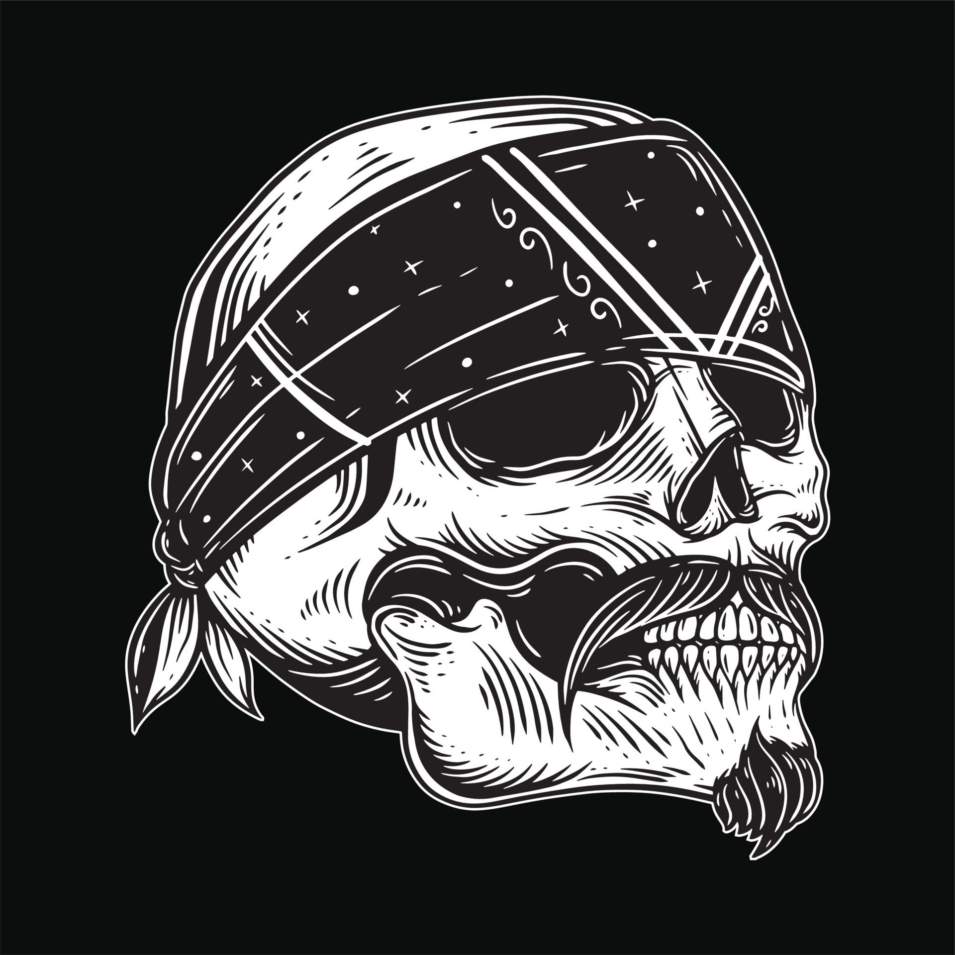Pirate Tattoo Designs  Gangster Skull Tattoo Drawings HD Png Download   Transparent Png Image  PNGitem