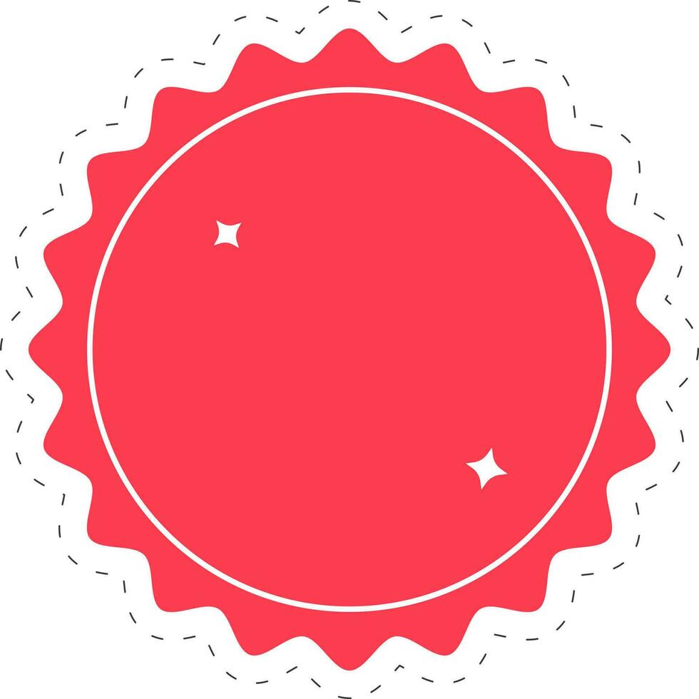 Pink sticker or label vector