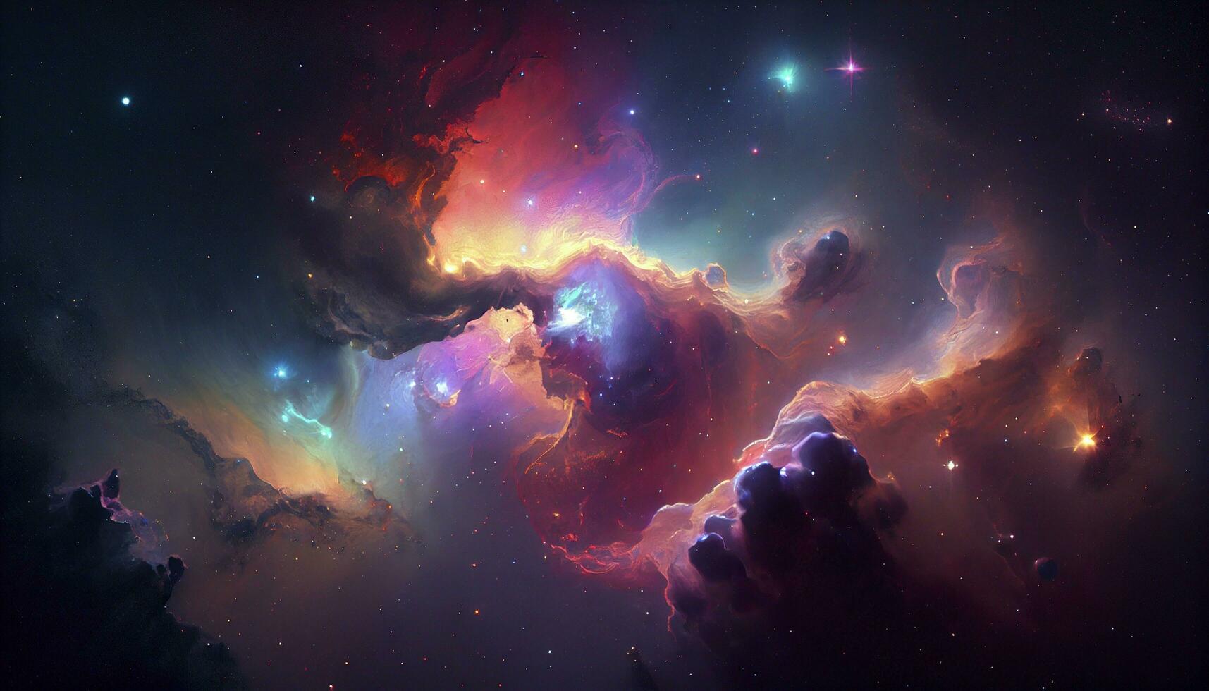 A view from space to a galaxy and stars Universe filled with stars A view from space to a galaxy and stars Universe filled with stars