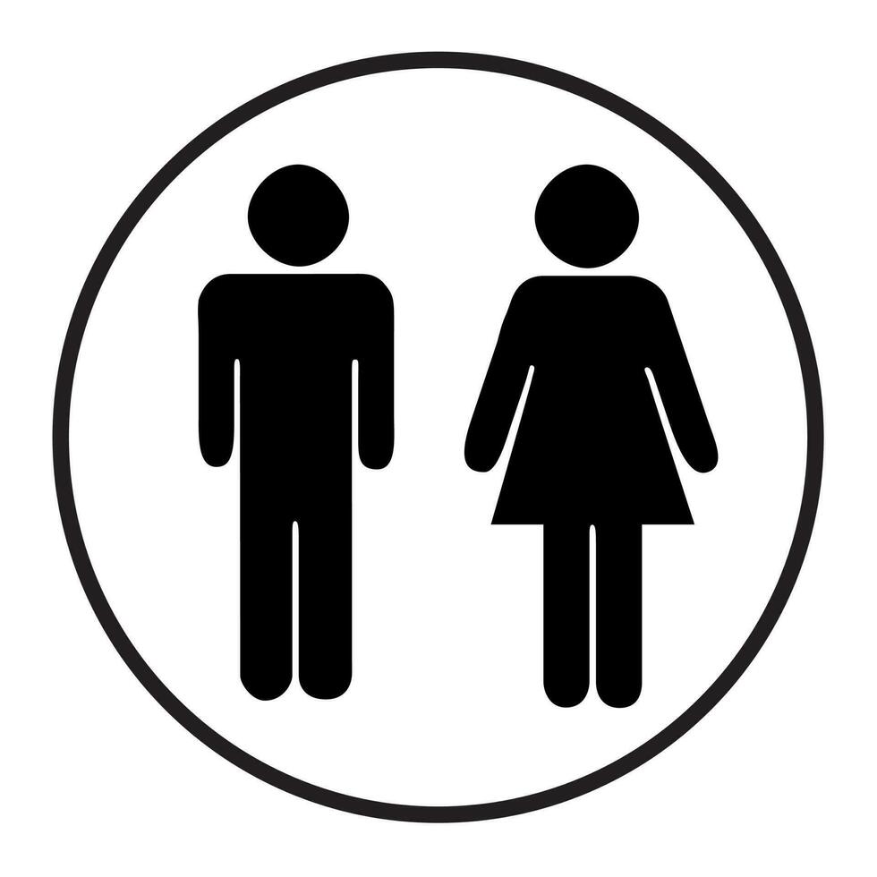 baño firmar icono. baños icono inodoro.unisex símbolo. vector hombre y mujer iconos