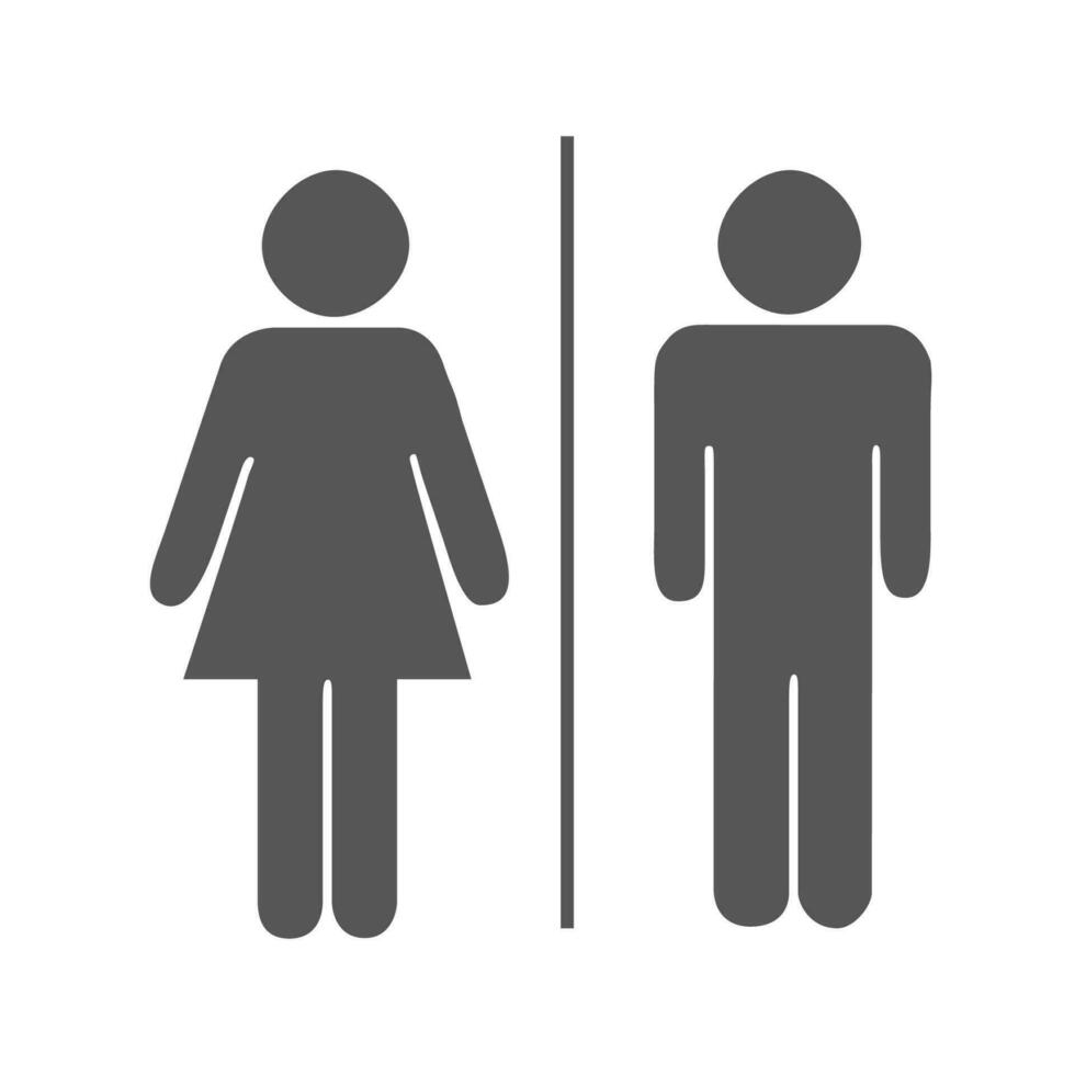 WC sign icon. Toilets Icon Unisex.Toilet symbol. Vector man and woman icons.