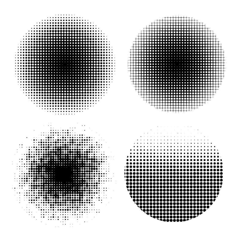 Vector collection of halftone squares