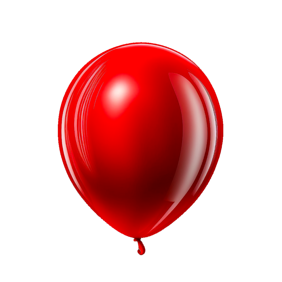 ai generativ realistisk 3d röd ballong flygande png