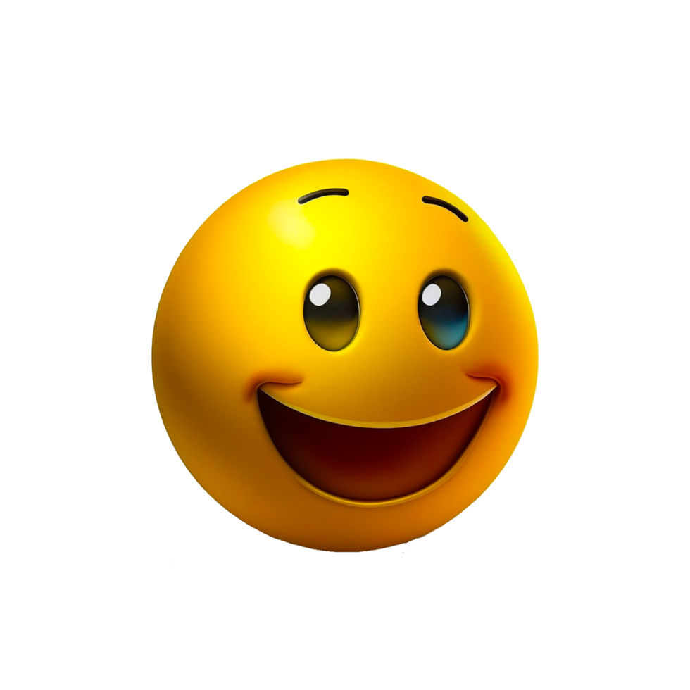 emoji sorridente 3d illustrazione ai generativo png