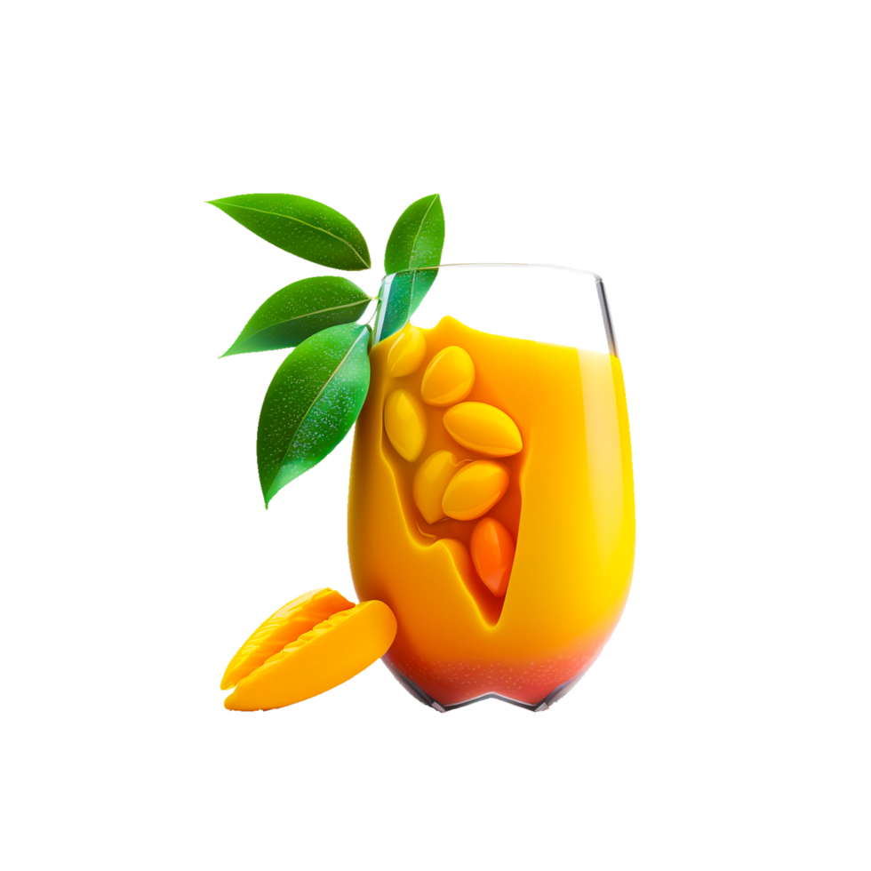 ai generativo mango jugo hd transparente, mango jugo, jugo clipart, amarillo png imagen para gratis descargar