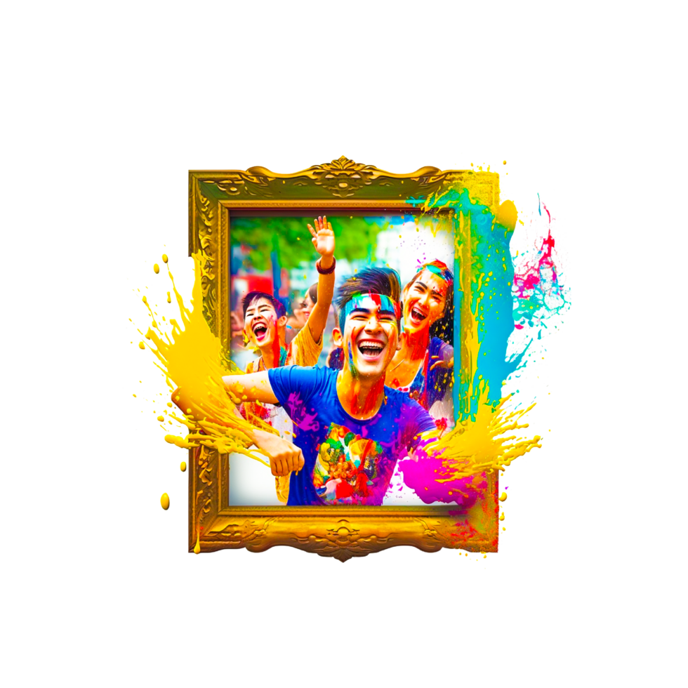 color splash frame png
