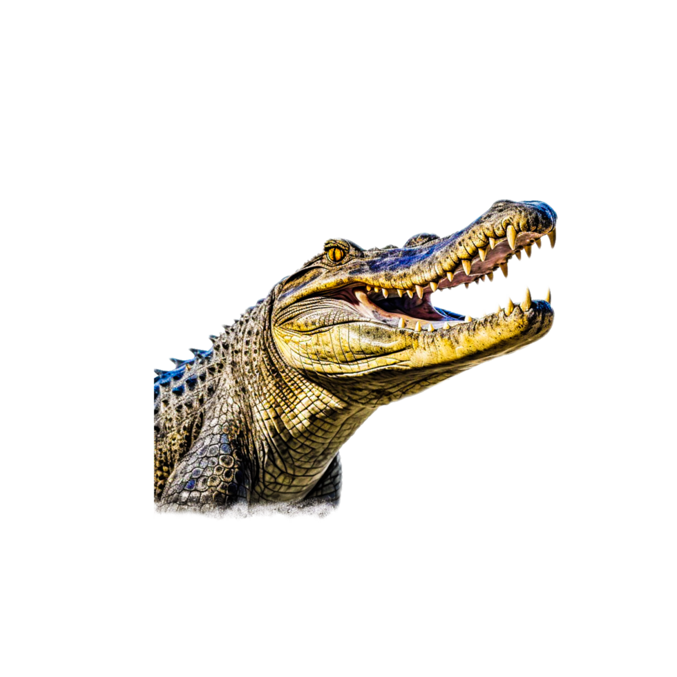 gray crocodile png AI generative