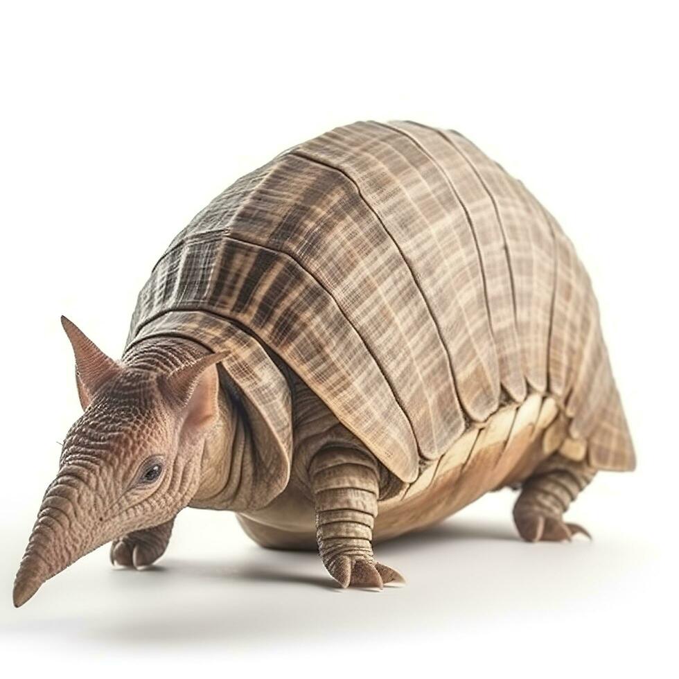 Armadillo isolated on white background, generate ai photo