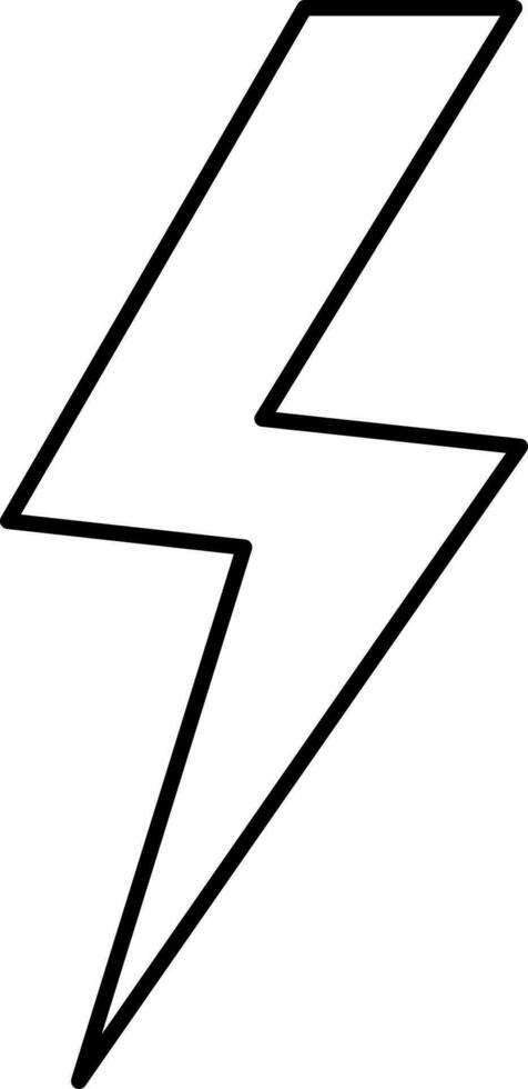 Thunder stroke line art icon vector