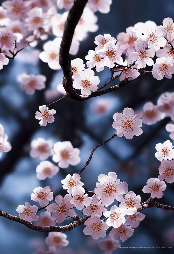 Spring time cherry blossom sakura tree photo
