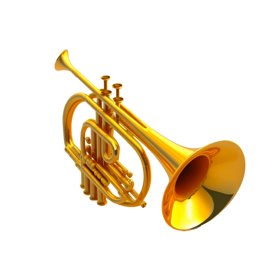 Golden trumpet transparent png