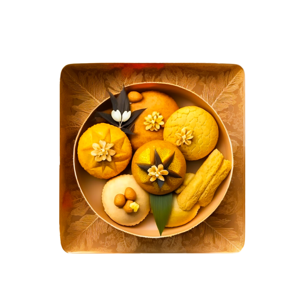 Khanom Khai or mini castella cake png