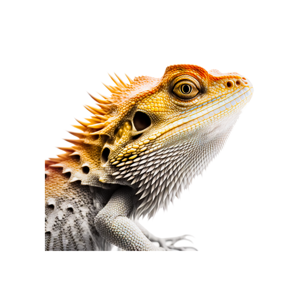 hagedis centraal gebaard draak oostelijk gebaard draak agama , kameleon transparant achtergrond PNG generatief ai