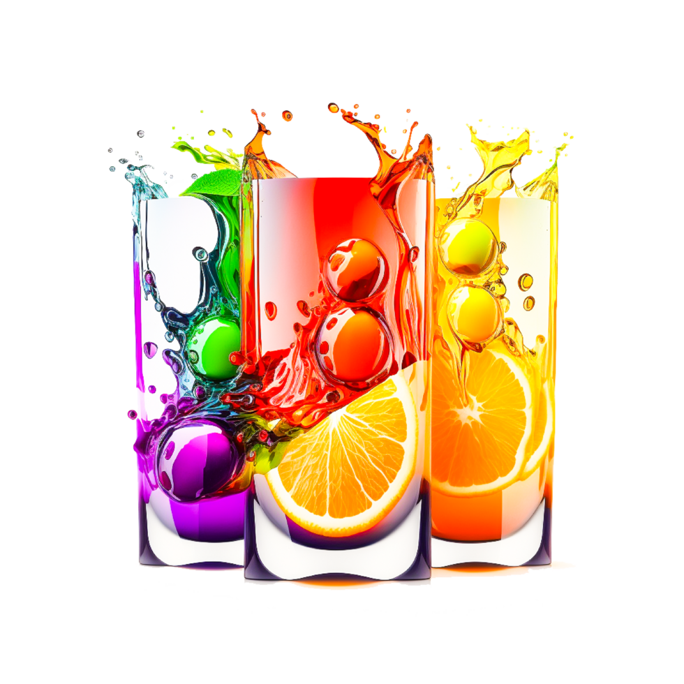 fresh orange juice glasses png